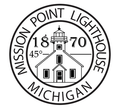 Mission Point Lighthouse stamp - 1870, 45th parallel