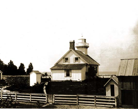 Mission Point Lighthouse from southside around 1890