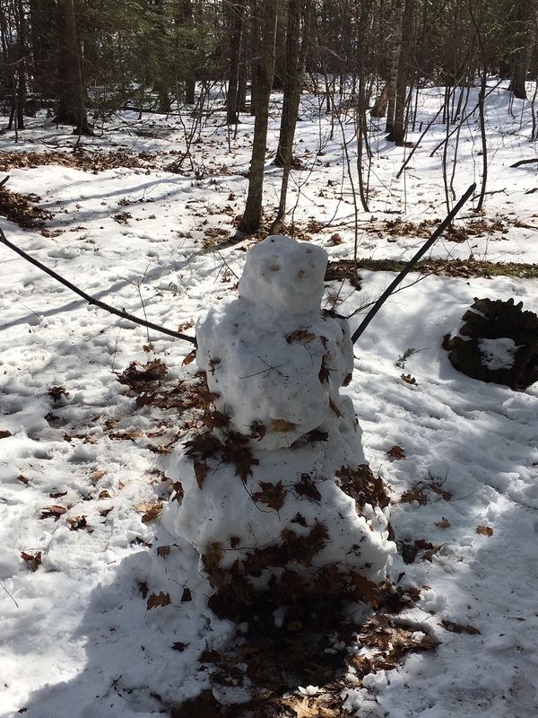 snowman in forest