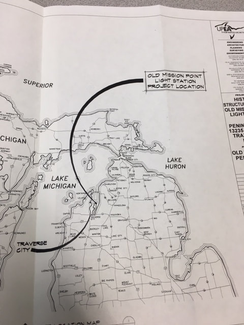 Map of Michigan with Lake Michigan and Lake Huron