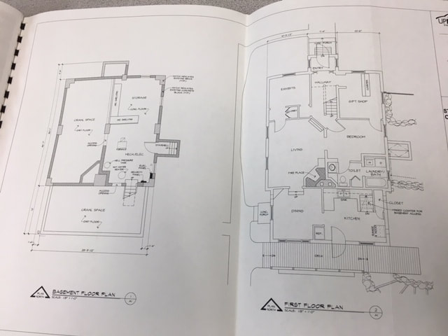 Blueprint of Mission Point Lighthouse interior